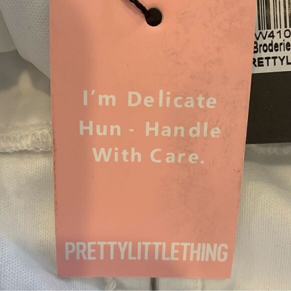 Prettylittlething Plus White Broderie Anglaise Corset MIDI Dress Size 22 - Picture 12 of 12